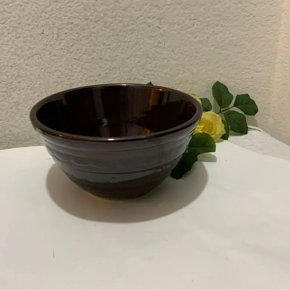 Vintage Marcrest Daisy Dot Stoneware Casserole Bowl Ovenproof G7